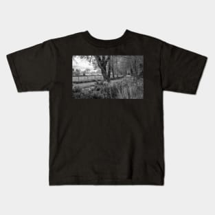 Woodland path in the English countryside Kids T-Shirt